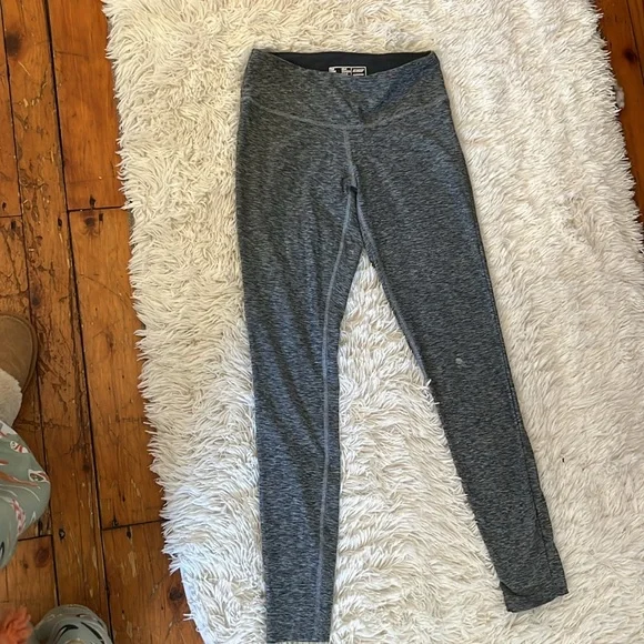 New Balance Black and Gray Space-Dye Leggings - Picture 3 of 5
